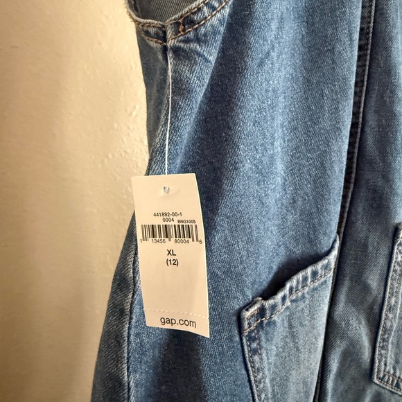 Girls Gap Kids Denim Button-Down Overall Dress - Picture 8 of 9